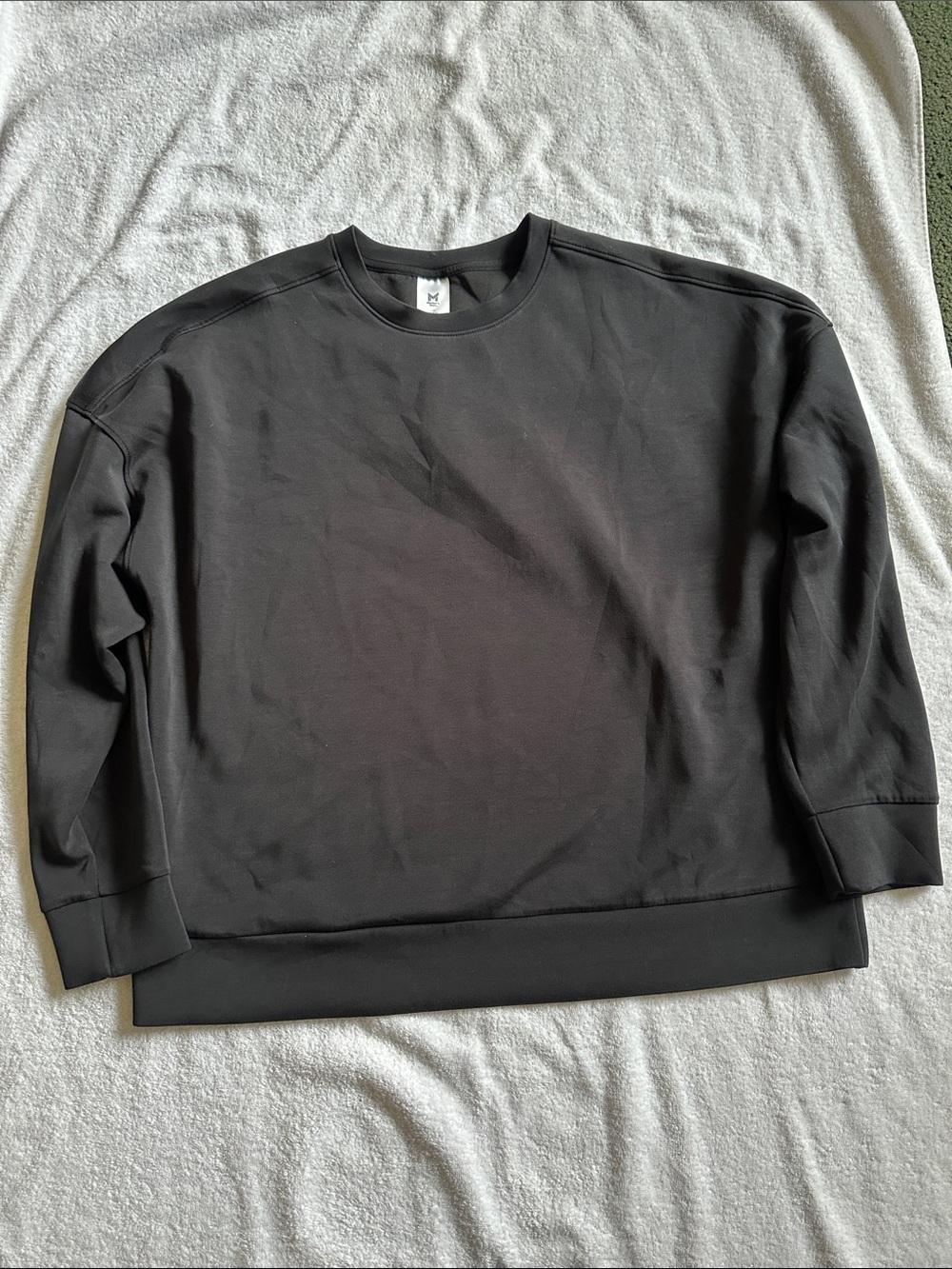 Member’s Mark Women’s Black Crewneck Long Sleeve Sweatshirt Top Size L